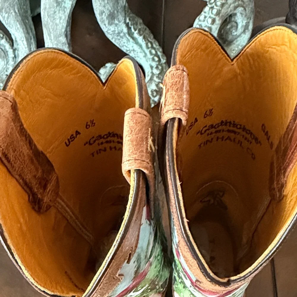 TIN HAUL Floral Cactus Cactilicious cowboy western boots 6.5 - Picture 5 of 8